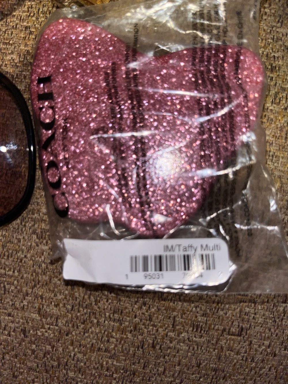 Coach Pink Glitter Butterfly Card Holder